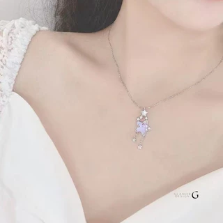 GLAMOR✨สร้อยคอเงินแท้ Aurora Star จี้ดาวเปลี่ยนสี สร้อยคอเพชร สร้อยจี้ดาวสวยๆ ดีไซน์สุดหรูหรา