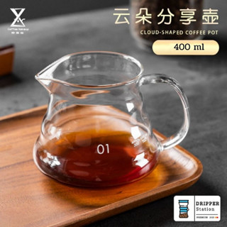 เหยือกดริปกาแฟ เหยือกเสิร์ฟกาแฟดริป ทรงรังผึ้ง Borosilicate Coffee Glass 400ml/600ml.