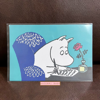 โปสการ์ด Moomin Postcard ญี่ปุ่น ลายสีฟ้า (Letter) ขนาด 14.8 x 10 ซม.