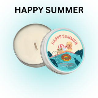 Melty.diary - Happy Summer Soy Wax Candle เทียนหอมไขถั่วเหลืองแบบตลับ 80g