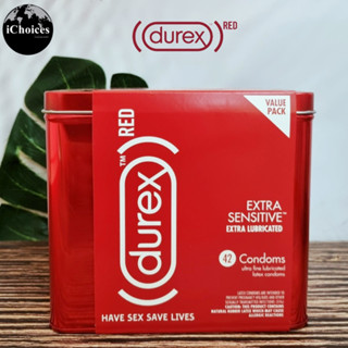 [Durex] Durex Red Extra Sensitive Extra Lubricated 42 condoms ดูเร็กซ์ ถุงยางอนามัย 56 mm สำหรับคนแพ้ง่าย