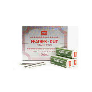 (ยกกล่อง) ใบมีด Feather Cut ใบมีดขนนก ใช้กันคิ้ว โกนหนวด ใบมีดกันคิ้ว ใบมีดโกนขนนก (คม1ด้าน) 00416