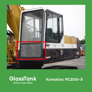 กระจกล่างหน้าโคมัตสุ 2รู Komatsu PC200/5 กระจกแม็คโคร