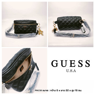 สินค้าใหม่ พร้อมส่ง! กระเป๋า Guess สีดำ สะพายได้ 2 แบบ  ทั้งแบบข้าง และคาดอก สายปรับได้