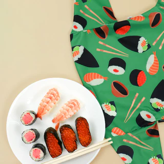 ชุดกันขนร่วง ชุดเก็บขน น้องหมาแมว ลายอาหารจานโปรด ไข่ดาว คุกกี้ ซูชิ | CLAWSET.BKK