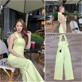 ♥️ M7 STYLISTA Jumpsuit จั๊มสูทขายาว สายเดี่ยวแบบผูก ชุดใส่เที่ยว