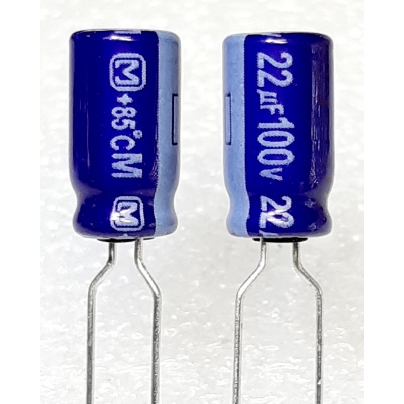 Panasonic M Series 22uf 100v 85° Capacitor ตัวเก็บประจุ คาปาซิเตอร์