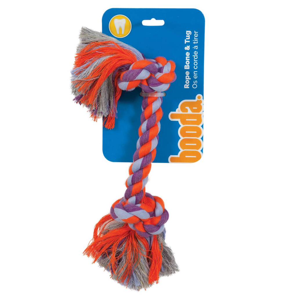 Booda Multicolor Rope Tug เชือกกัดสุนัขมาตรฐาน USA คละสี 2 ปม และ 3 ปม ของเล่นชักกะเย่อ ใช้สีที่ปลอดภัย สะอาด
