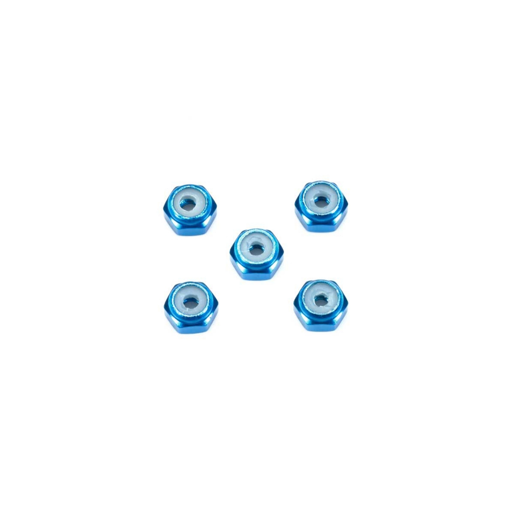 TAMIYA 15500 JR 2MM ALUMINUM LOCK NUT Blue (5Pcs)