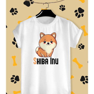 เสื้อยืดสกรีนลาย น้องหมา ชิบะอินุ (Shiba Inu) เนื้อผ้า TK บางเบา สวมใส่สบาย ลายน่ารักๆ