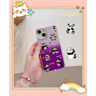 🎁ส่งของขวัญ🎁เคสไอโฟน สำหรับ 11 14 for iPhone Case 13 12 Pro Max น่ารัก แฟชั่น หมีแพนด้า กันกระแทก เคสนิ่ม เคสโทรศัพท์