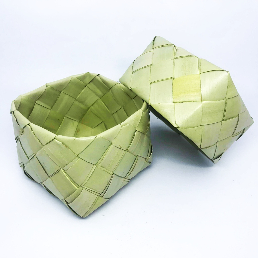 กล่องข้าวใบตาล (รุ่นเล็ก/รุ่นจิ๋ว ) กล่องใส่ข้าวเหนียว กระติ๊บ สินค้าหัตกรรม สินค้าพื้นบ้าน สานด้วยมือ *พร้อมส่ง