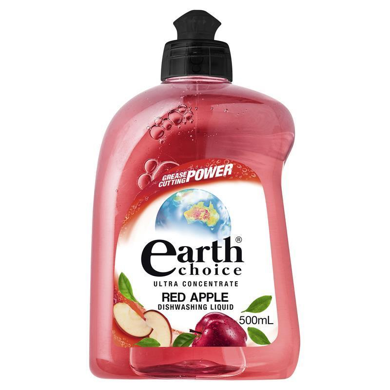 น้ำยาล้างจานคราบมันสูตรเข้มข้นแอ้ปเปิ้ลแดง ขวด500มล EARTH CHOICE ULTRA CONCENTRATE DISHWASHING RED APPLE