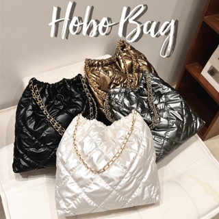 (พร้อมส่งทุกสี) กระเป๋าสะพาย Hobo Bag หนังเงา✨ ใส่ของได้เยอะมาก