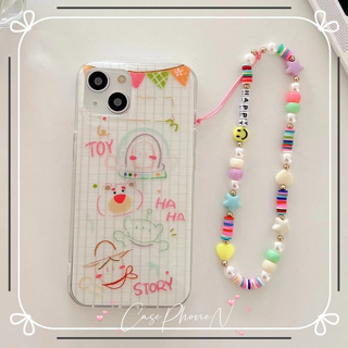 เคสไอโฟน iphone 11 14 Pro Max น่ารัก ทาสี กราฟ ins พร้อมโซ่ เคส ป้องกันการตก iphone 12 13 Pro Case for iPhone