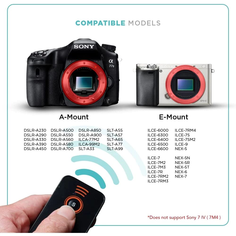 รีโมทไร้สาย IR สำหรับกล้อง Sony Alpha A7III / A7R III / A9 / A7R II / A7 thumbnail 6