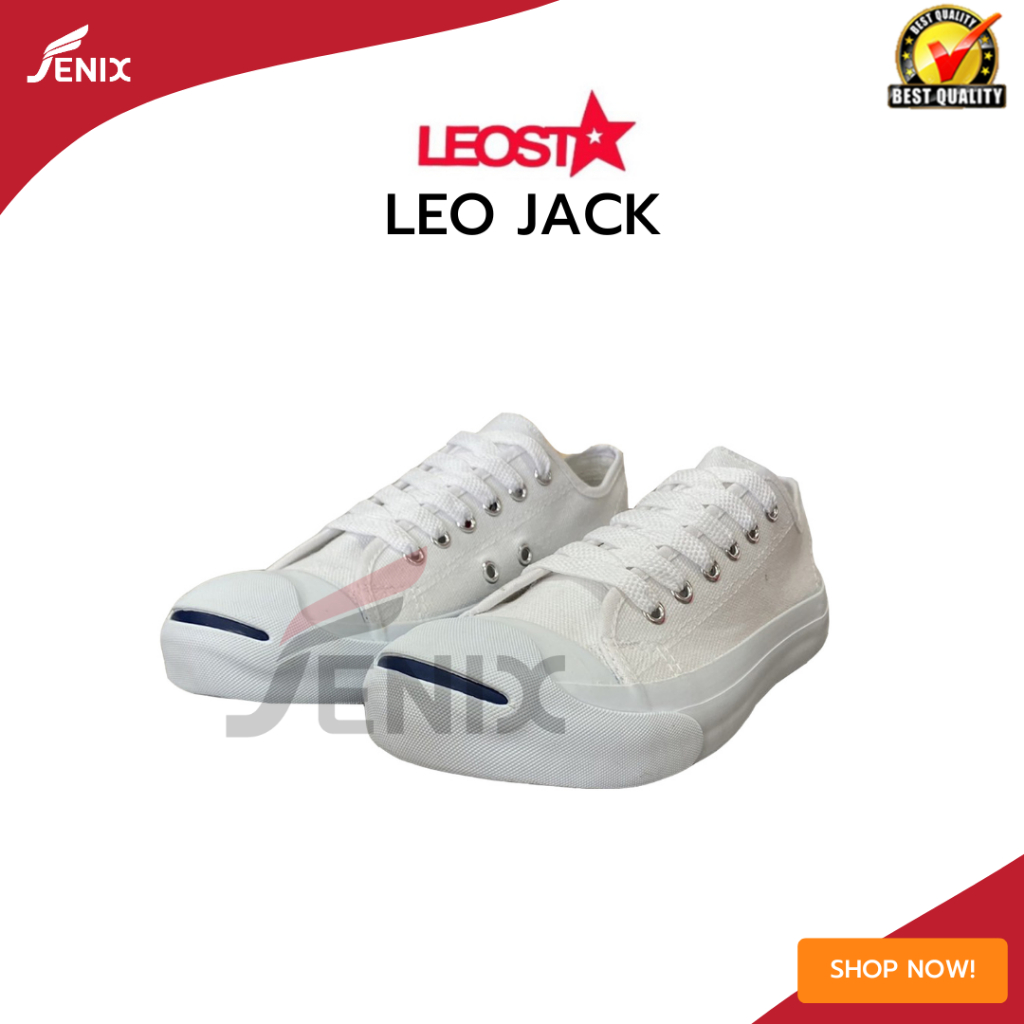 รองเท้าผ้าใบ ทรงคอนเวิร์ส LEO JACK  37-44 มีเก็บเงินปลายทาง