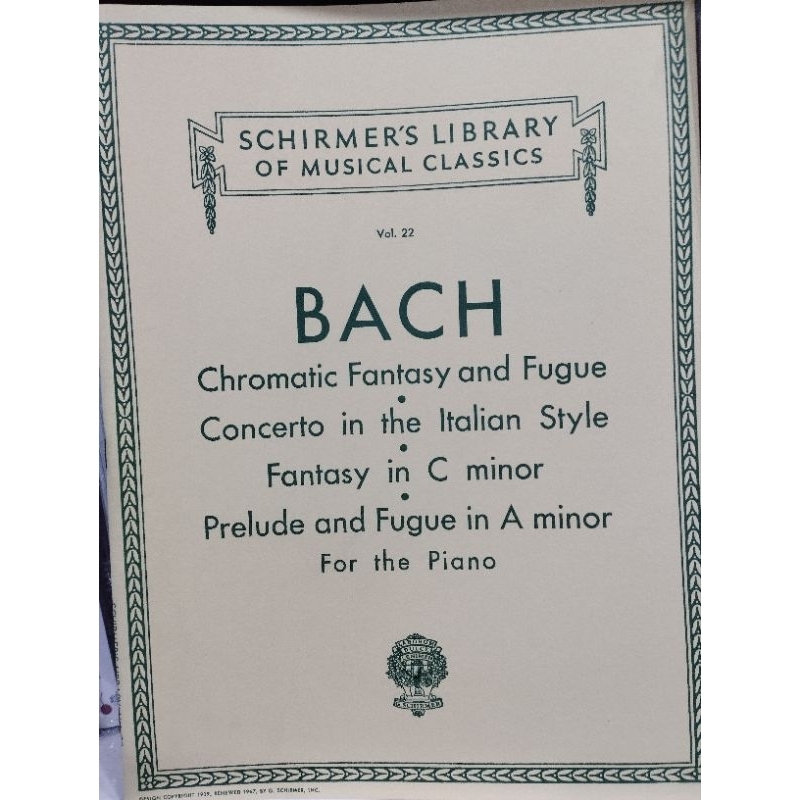 BACH Chromatic Fantasy & Fugue,/073999521207