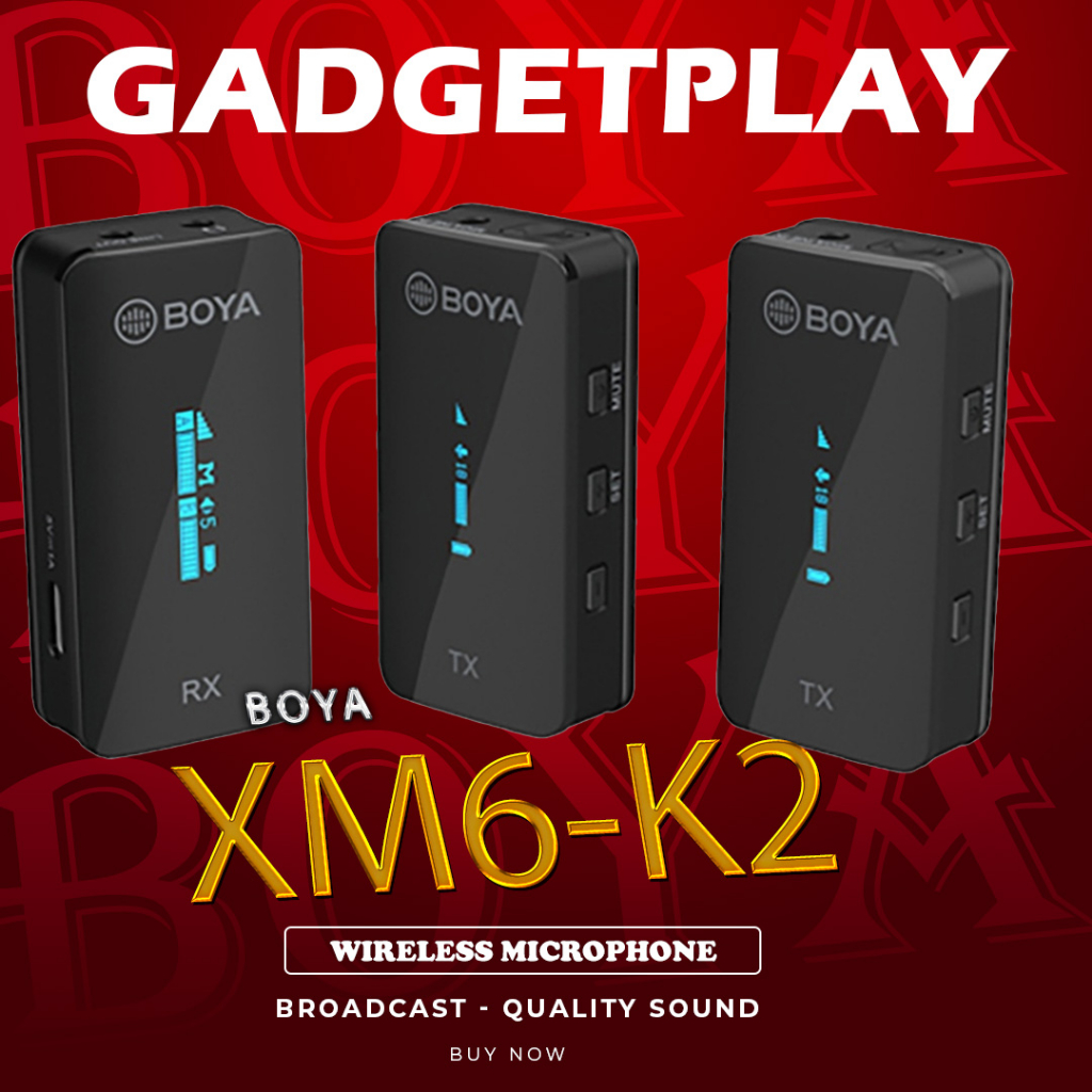[กรุงเทพฯ ด่วน 1 ชั่วโมง] BOYA BY-XM6 K2 Wireless Microphone 2TX 1RX