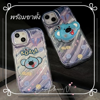 เคสไอโฟน iphone 11 14 Pro Max การ์ตูน น่ารัก โคอาล่า  ไล่ระดับ พร้อมขาตั้ง เคส iphone 12 13 Pro Case for iPhone