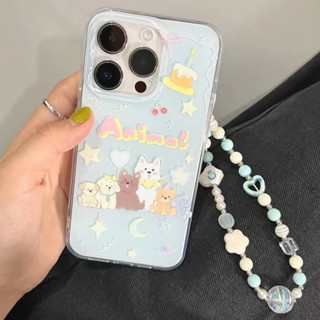 🧡ส่งของขวัญ🧡เคสไอโฟน 14 Pro Max 13 12 11 for เคสไอโฟน11 น่ารัก สร้อยข้อมือ พกง่ายๆ iPhone13 การป้องกันการตก Case