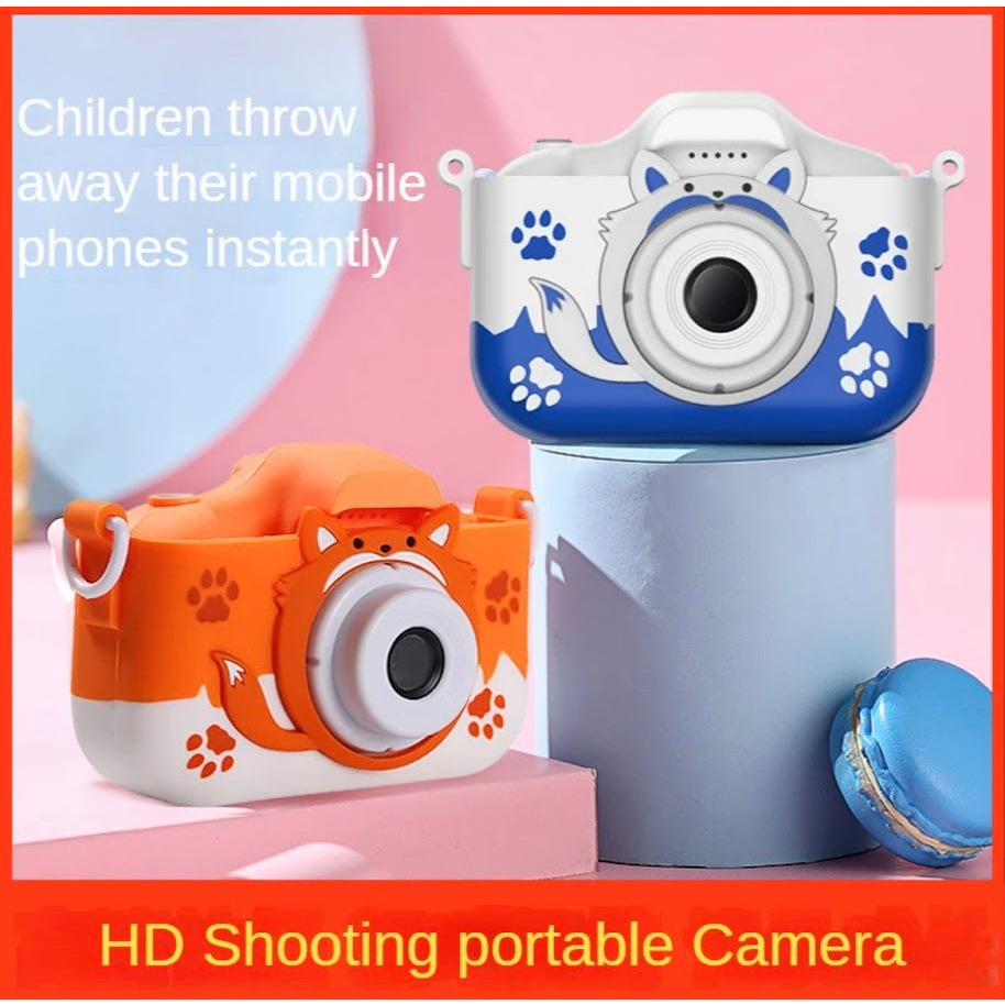 2024 เด็กกล้อง 40MP Dual เลนส์HD 2.0นิ้วกล้องวีดีโอการ์ตูนน่ารักกล้องถ่ายภาพกลางแจ้งของเล่น