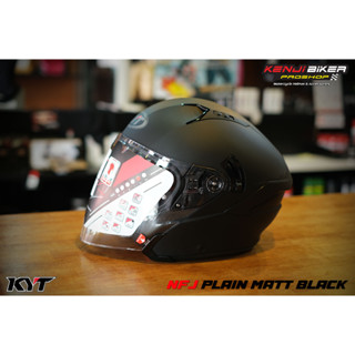 หมวกกันน็อคครึ่งใบ  KYT รุ่น NF-J ลาย Plain Matt Black