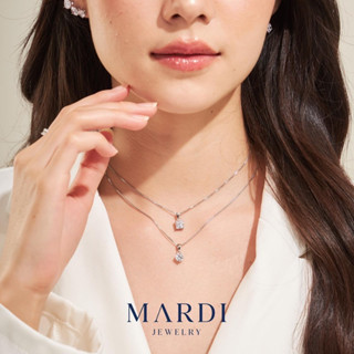 Mardi Jewelry สร้อยคอเงินแท้ 925 Milano Necklace จี้เพชรกลมหรือเหลี่ยม สร้อยคอลาย Box Chian