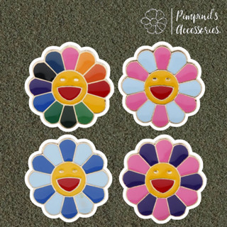 ʕ •ᴥ•ʔ ✿ พร้อมส่ง : เข็มกลัดเซ็ทดอกมุราคามิ | Murakami Flower Enamel Brooch Pin Set.