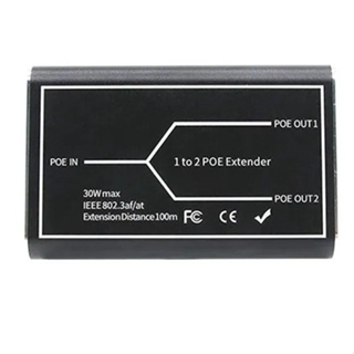 2 Port POE Extender 10/100Mbps with IEEE 802.3Af Standard Input / Output for IP Camera Extend 100 Meters for POE Range