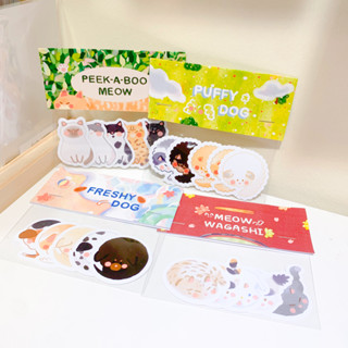 Die-cut sticker สติกเกอร์ไดคัทเหล่าน้องหมาน้องแมว [NuNue]