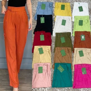 🆔 216 Linen pants กางเกงขายาว ผ้าลินิน กางเกงขากระบอก สำหรับผู้หญิง