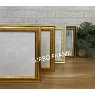 กรอบรูปแต่งบ้าน TURBO FRAME ขนาดภาพ A3 ( 29.7x42 cm) +กระจกใส+ขาตั้ง หูแขวนผนัง