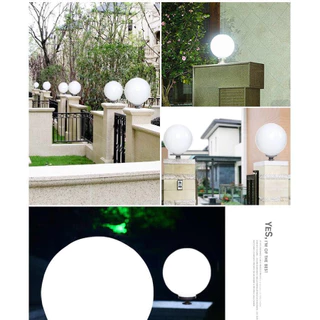 solar JD-X70(20CM) X75(25CM)✨ซื้อ 1 แถม 1✨โคมไฟโซล่าเซลล์10นิ้ว 8นิ้วโคมไฟหัวเสาทรงกลม ใช้พลังงานแสงอาทิตย์ ไฟศาลพระภูมิ