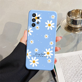 เคสดอกไม้เดซี่ รุ่น Samsung A สีฟ้า เคสซิลิโคน