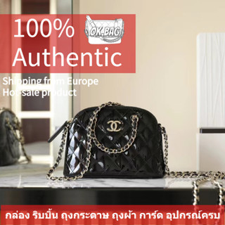 👜ชาแนล CHANEL 23S Lacquered cowhide mini shell bag สุภาพสตรี กระเป๋าสะพายไหล่