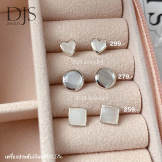 ต่างหูเงินแท้925 ต่างหูเงินสวยๆ Moonstone earring