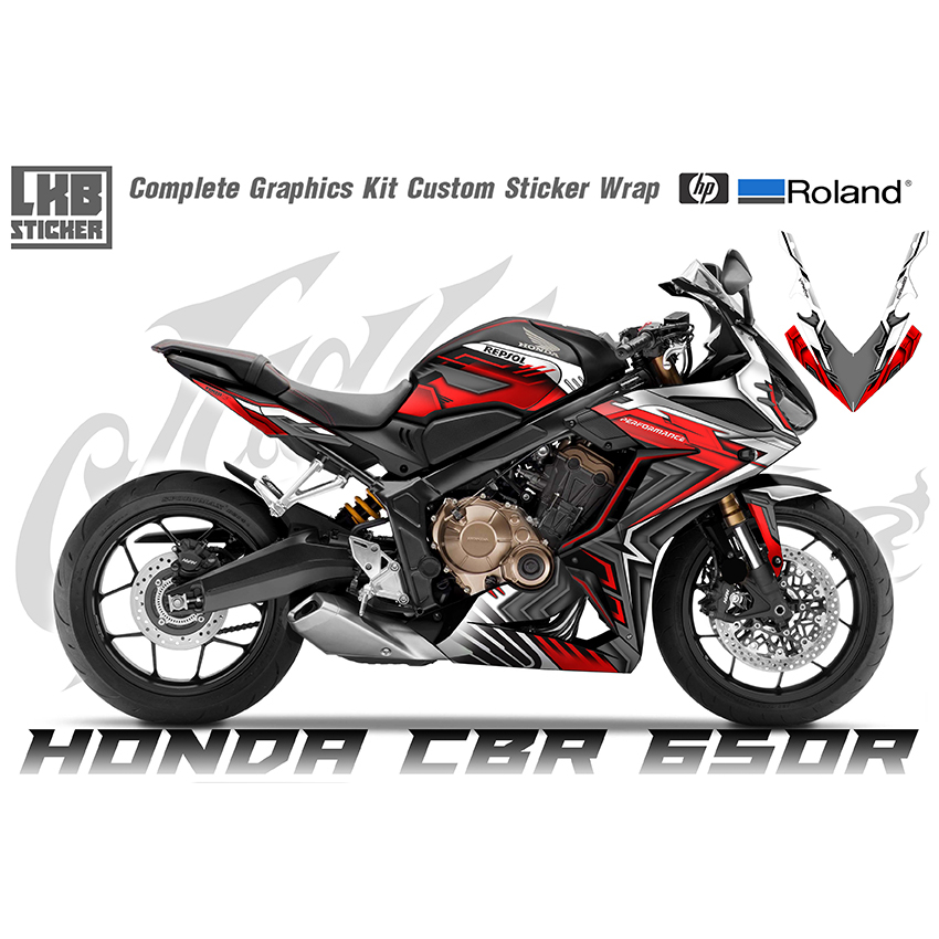 สติ๊กเกอร์แต่งลายรถ Honda Cbr 650R 2019 - 2023 ลาย LKB RACING V.1