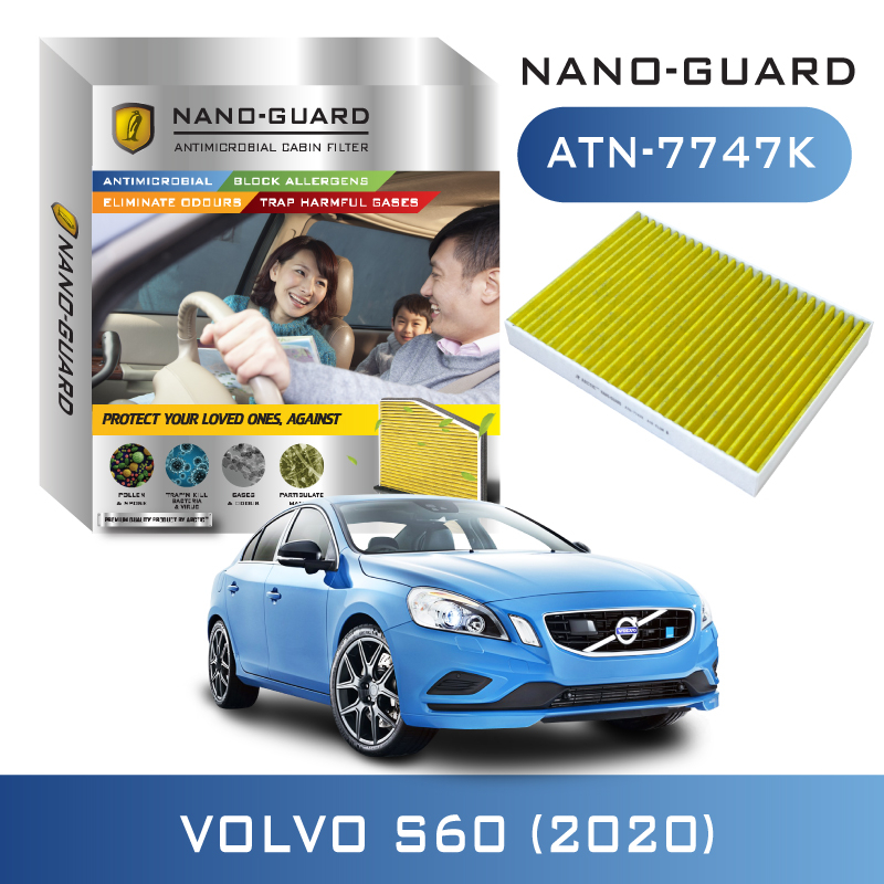 กรองแอร์ ARCTIC สำหรับ VOLVO S60 (2020) ATN-7747K รุ่น Nano-Guard (ฆ่าเชื้อโรค + ดูดกลิ่นเหม็น + ดัก