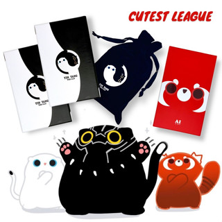 Cutest League Tarot Combo ไพ่ทาโรต์ Ai the Panda ไพ่ทาโรต์ Yinyang the Cat 2 สำรับ ถุงผ้า ไพ่ทาโรต์ ไพ่ทาโร่ ไพ่ทาโร่แท้