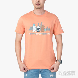 DOSH UNISEX T-SHIRTS WE BARE BEARS เสื้อยืดคอกลม แขนสั้น ผู้ชาย-ผู้หญิง FBBMT5037-OR