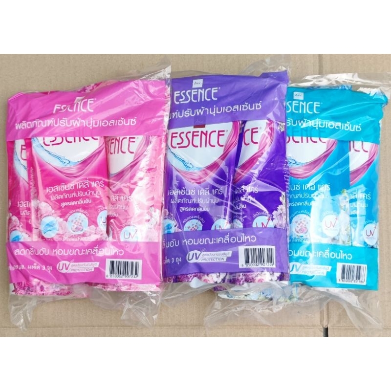 เอสเซ้นปรับผ้านุ่มเมจิคคอล ขนาด600mlx3ถุงมีให้เลือกสั่ง3สี3กลิ่น ชมพู ม่วง เขียว หอม ห๊อม มั่นใจ(แพ็คเก็ตใหม่แล้วค่ะ)