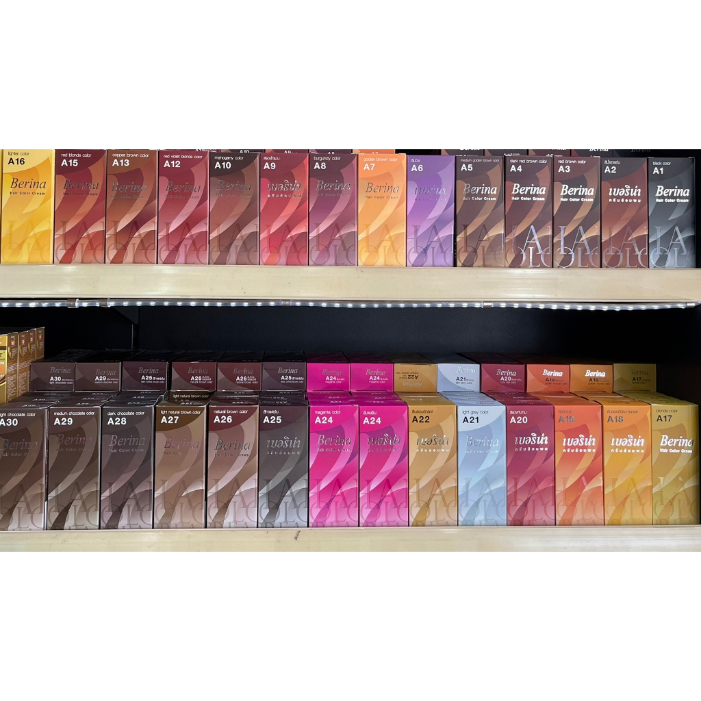 Berina เบอริน่า (ครีมย้อมผม)สีย้อมผมเบอริน่า สีผม สีปิดผมขาว สีผมแฟชั่น