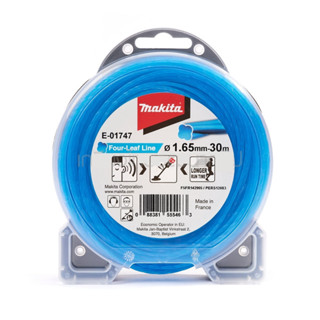 เอ็นตัดหญ้า เอ็นรีฟิว Makita แท้ สายเอ็นตัดหญ้า 4 แฉก สีฟ้า ขนาด 1.65 MM ยาว 30 ม. E-01747