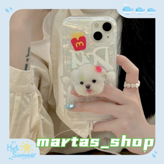 ❤️ส่งของขวัญ❤️ เคสไอโฟน 11 12 13 14 Pro Max ลูกสุนัข การ์ตูน กราฟฟิตี สไตล์คู่รัก ฤดูร้อน Case for iPhone สาวน่ารักหัวใจ