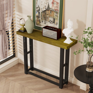 WISFOR ไม้ โต๊ะคอนโซล Rustic Wood Console Table