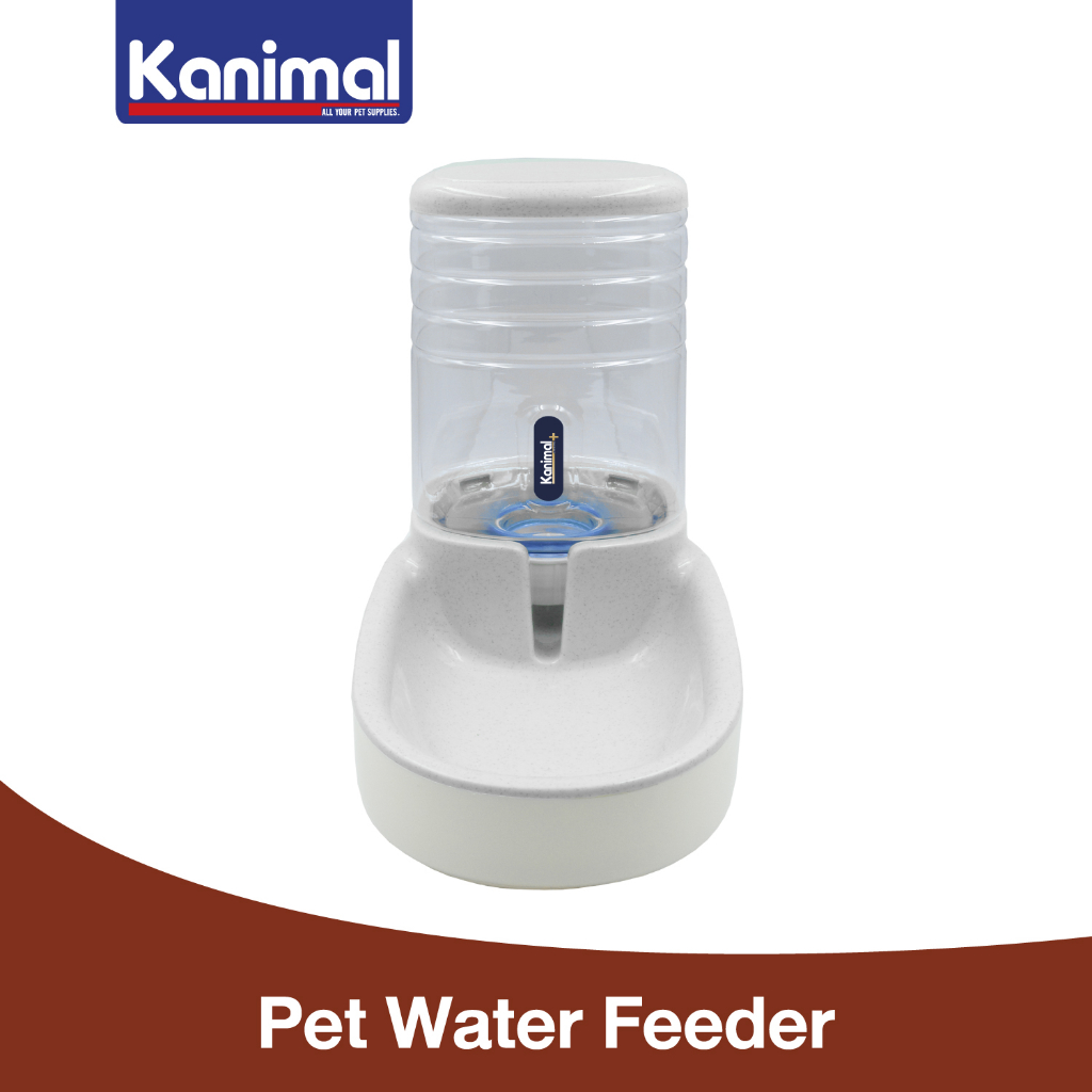 [104010] Kanimal Pet Water Dispenser ที่ให้น้ำอัตโนมัติ ชามน้ำดื่ม พร้อมสปริงดันน้ำ สำหรับสุนัขและแมว ความจุ 3.8 ลิตร
