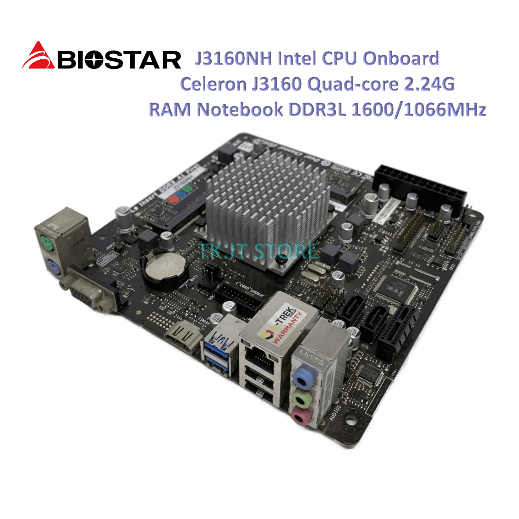 เมนบอร์ด Mainboard BIOSTAR J3160NH Mini-ITX (On board CPU)