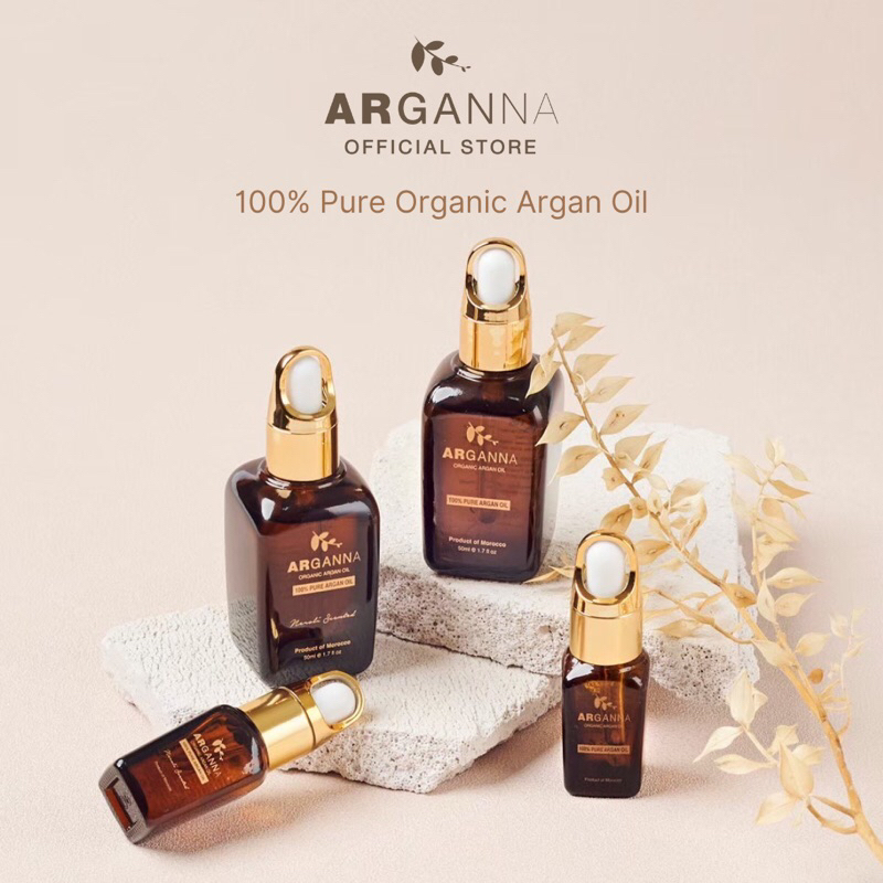 ARGANNA Pure Organic Argan Oil น้ำมันอาร์แกนออยล์ บริสุทธิ์100% ลดสิว ผิวแข็งแรงชุ่มชื้น