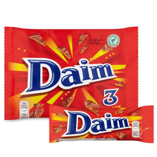 Daim Chocolate Bar 1 ห่อ มี 3 ชิ้น น้ำหนัก 84 กรัม bbf.31/01/24